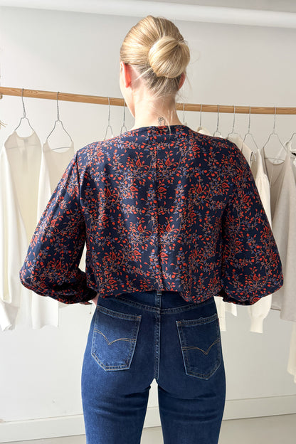 Bő ujjszabású blúz - csipkebogyó