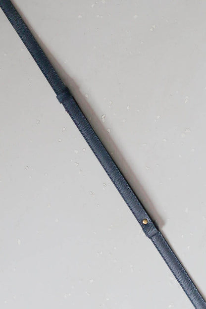 Állítható bőr öv-sötétkék