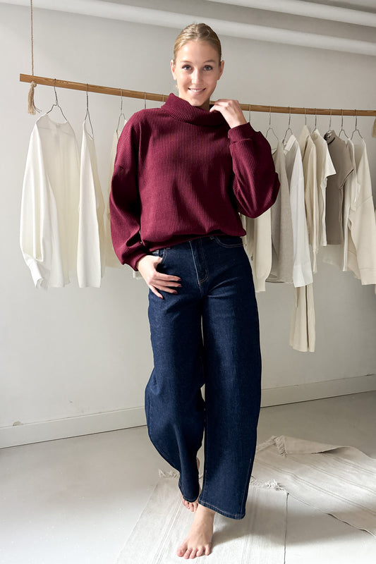 Kord hatású pulcsi - vörösbor