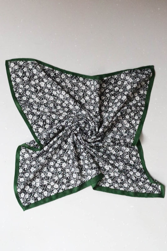 Viszkóz kendő - fekete/zöld