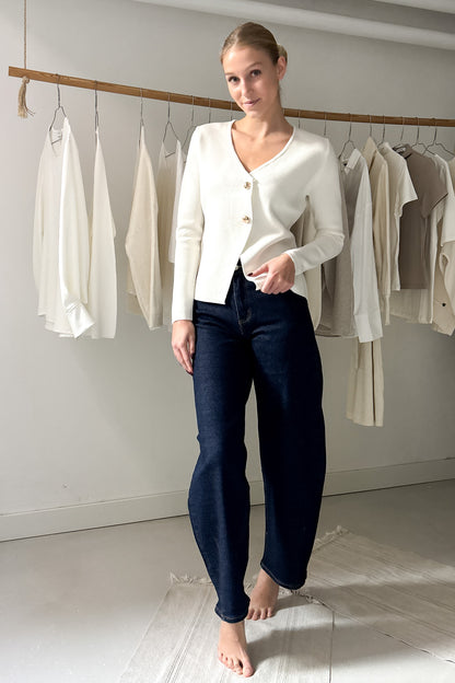 V-nyakú, duplagombos kardigán