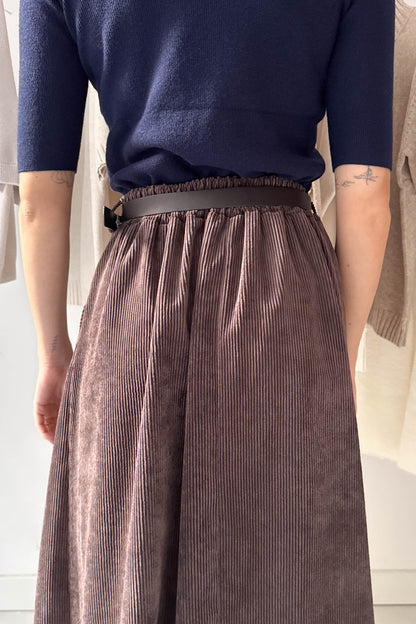 Kord szoknya-datolyabarna