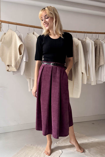 Fekete kötött rövidujjú felső