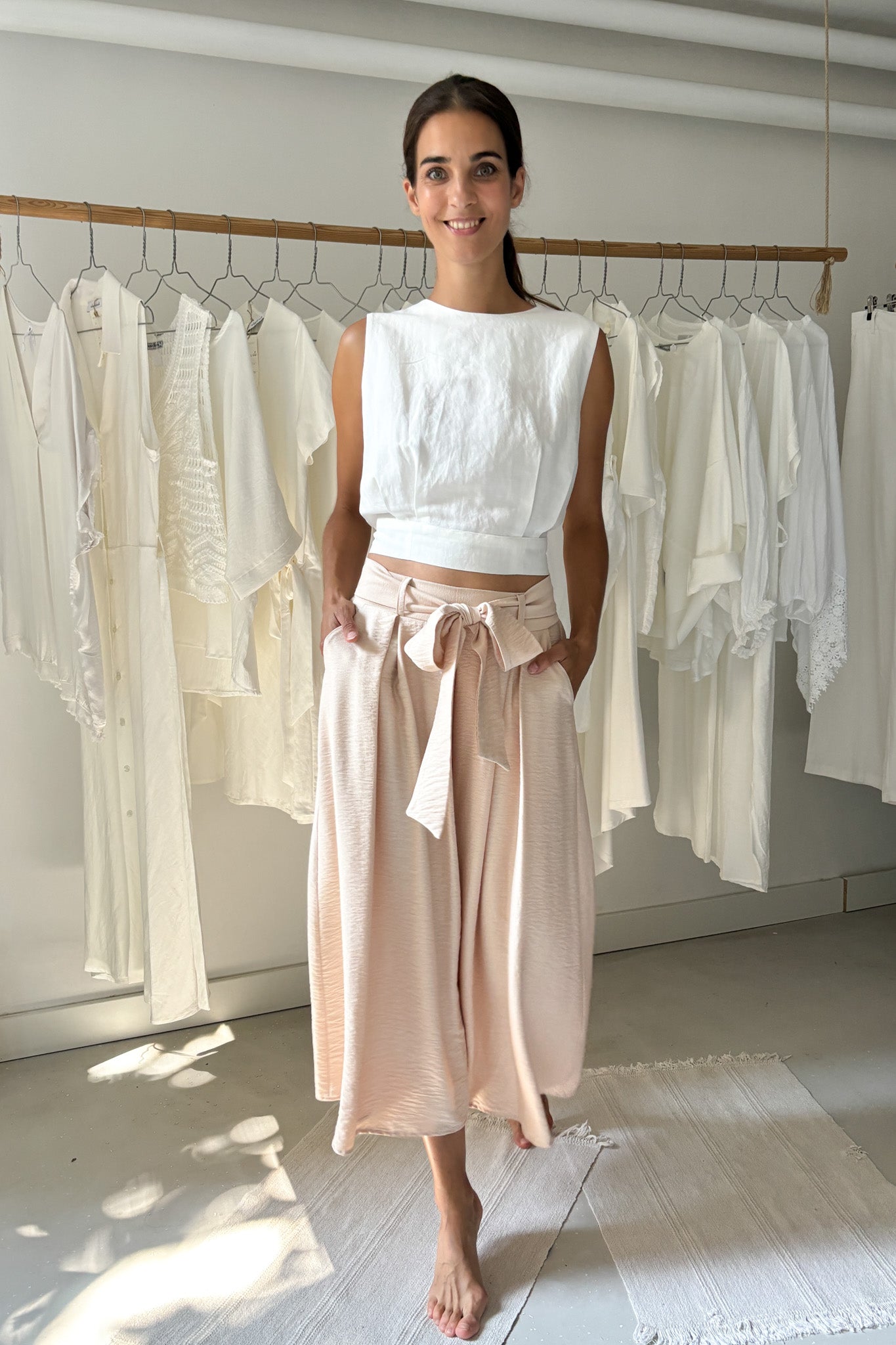 Lenge szoknya - púderszín