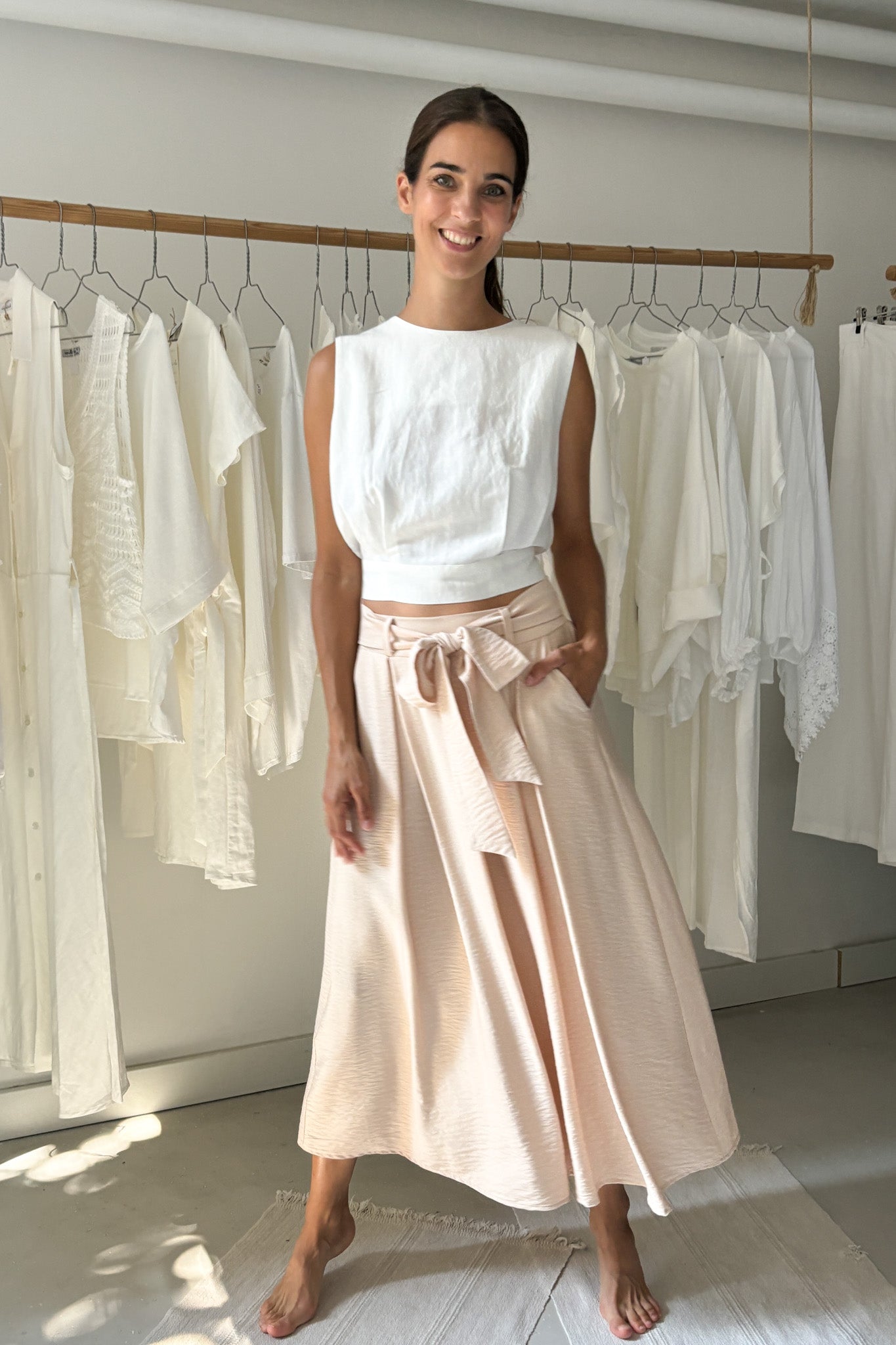 Lenge szoknya - púderszín