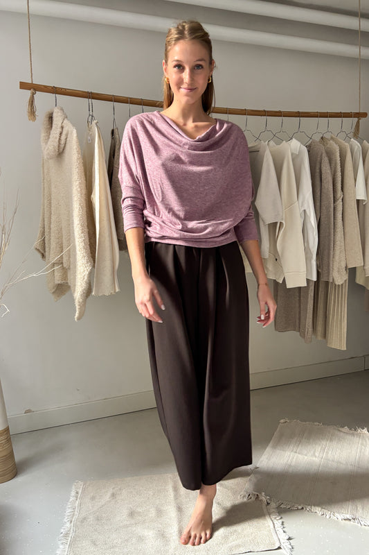 Ejtett nyakú felső - lila