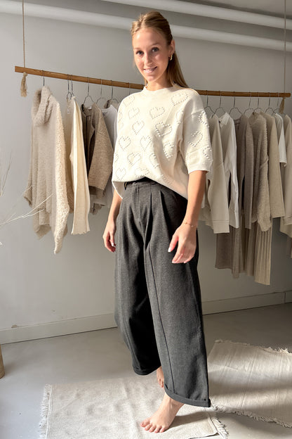 Rövidujjú, szivecskés felső