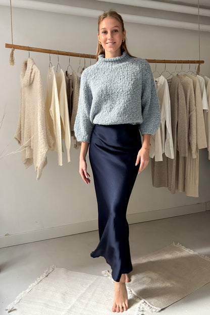 3/4-es ujjú buklé felső - jégkék