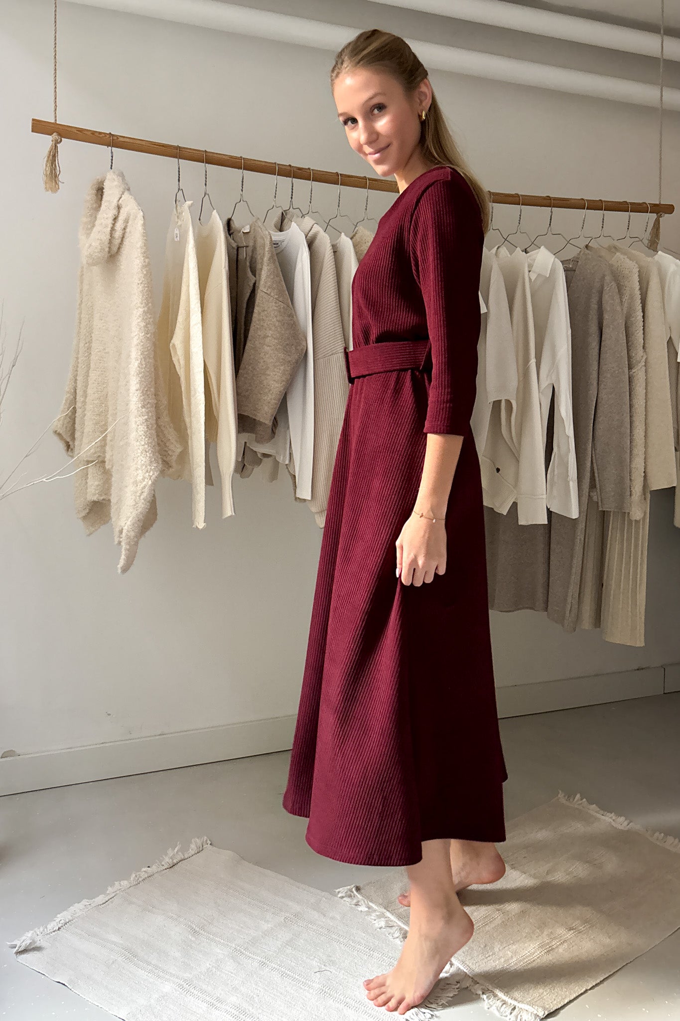 Kordbársony midiruha - borvörös
