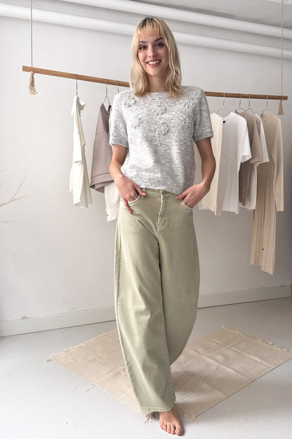 Ballon farmernadrág-pisztáciazöld