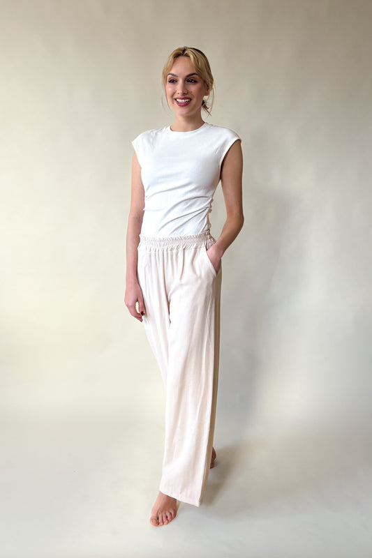 Púderszínű nadrág