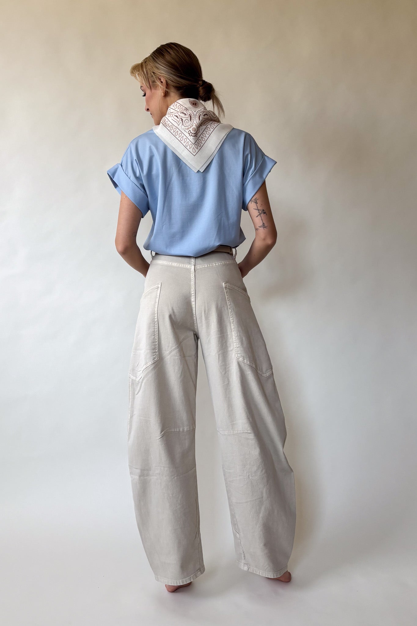 Kendős póló - világoskék