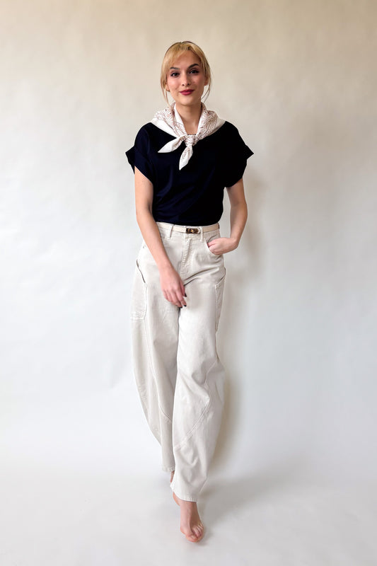 Kendős póló - sötétkék