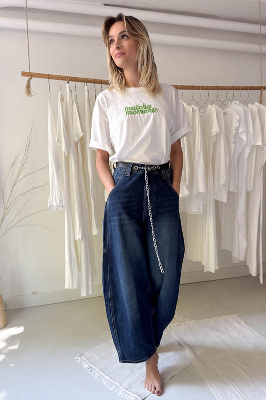 Láncos övvel ballon farmer nadrág