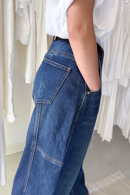 Láncos övvel ballon farmer nadrág