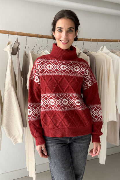 Karácsonyi mintás pulóver