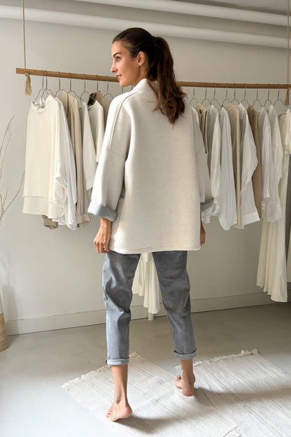 Three-quarter length jacket - off-white