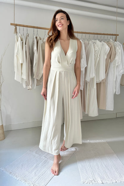 Ujjatlan viszkóz overál