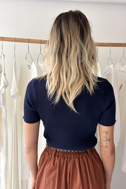 Bővülő szárú nadrág övvel-terrakotta