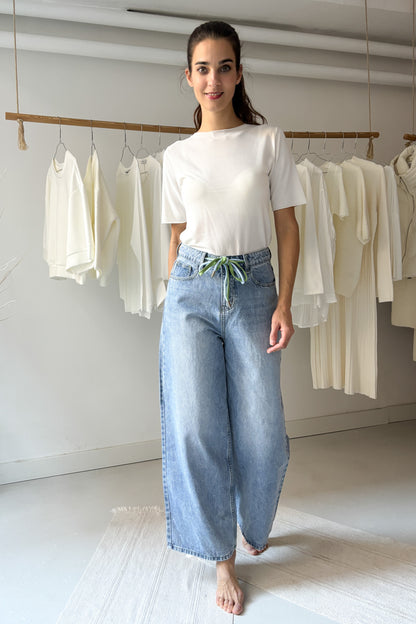 Színes kötőjű palazzo nadrág