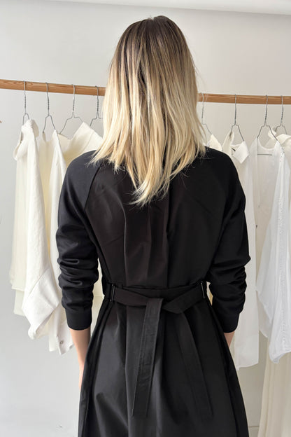 Rétegzett hatású ruha-fekete