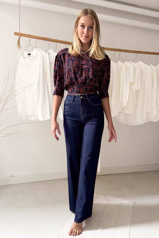 Hófehérke felső-sötétkék