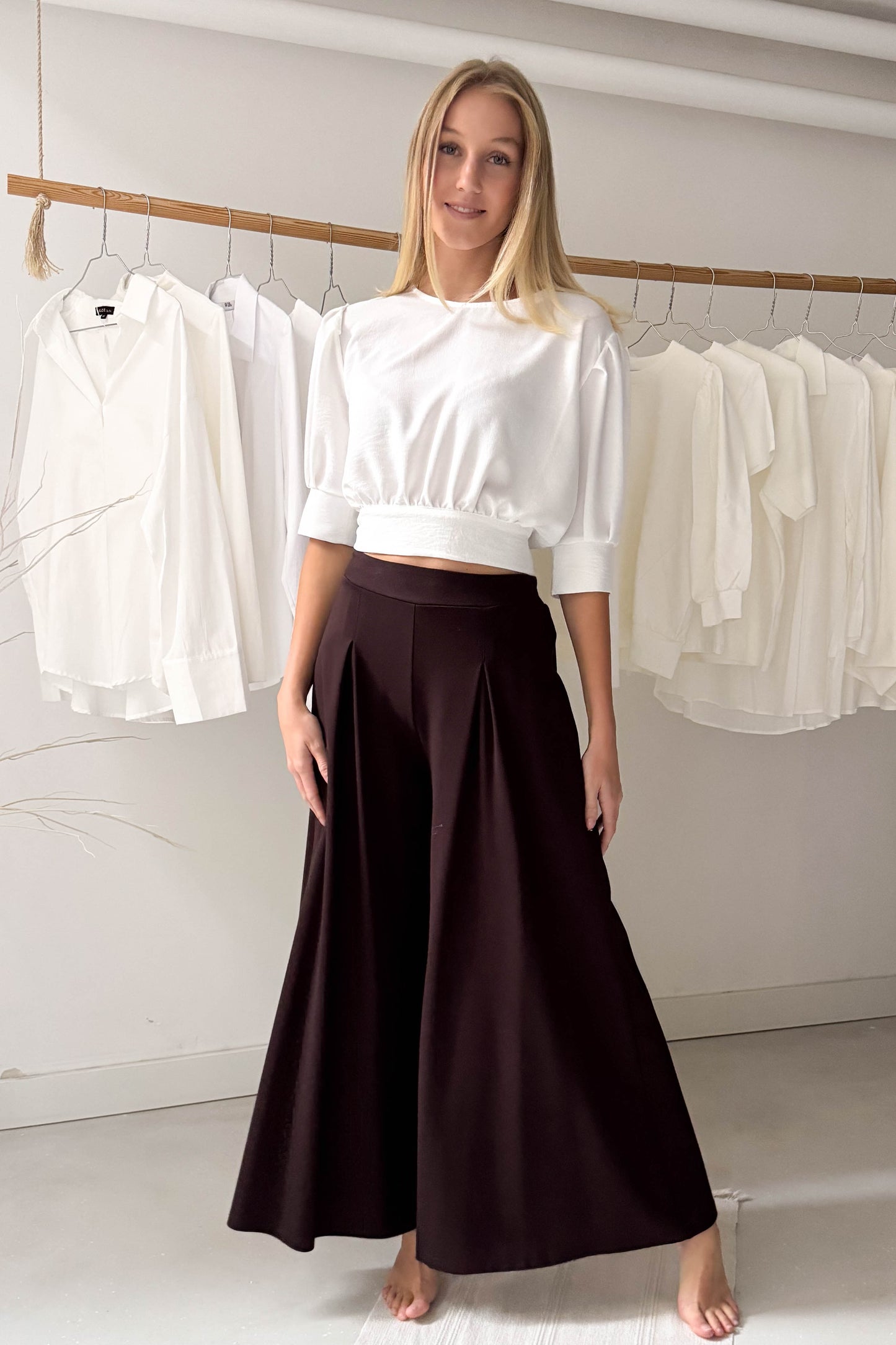 Vastag lenge nadrág-csokibarna