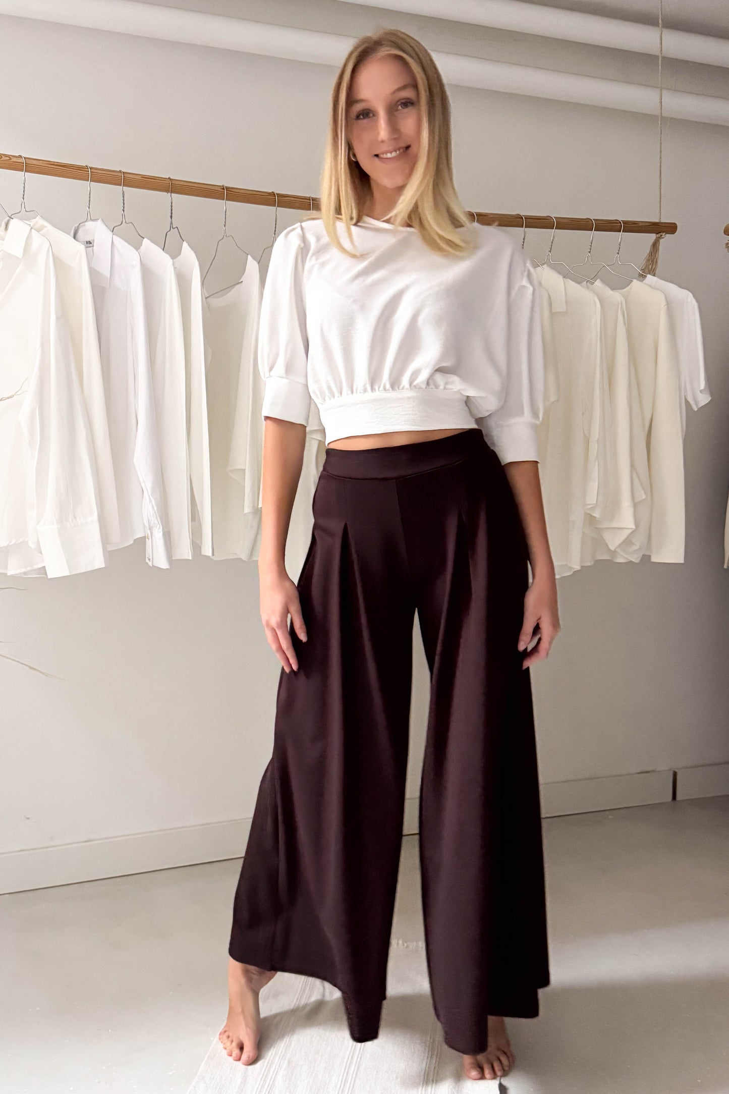 Vastag lenge nadrág-csokibarna