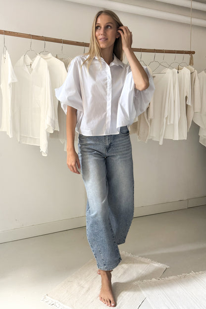 Puffos ujjú oversize ing-fehér