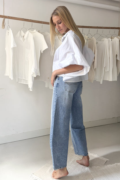 Puffos ujjú oversize ing-fehér