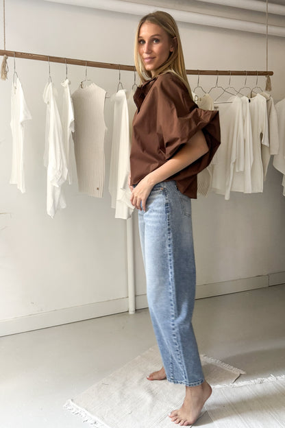 Puffos ujjú oversize ing-nugátbarna