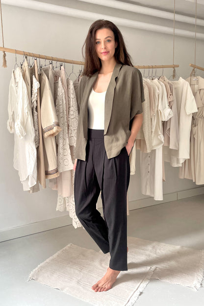 Könnyű len blézer